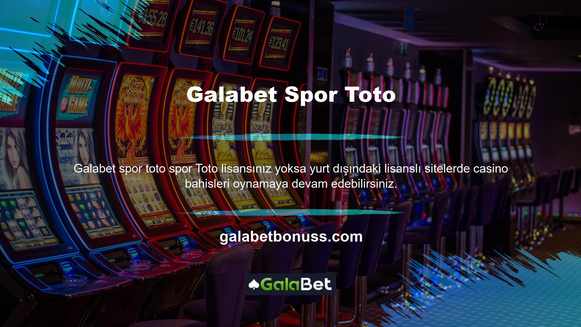 Galabet canlı spor bahis sitesi, yeni adreslerinde casino oynamak isteyen müşteriler için uygun video slotları, klasik slotlar ve 3D slotları içermektedir